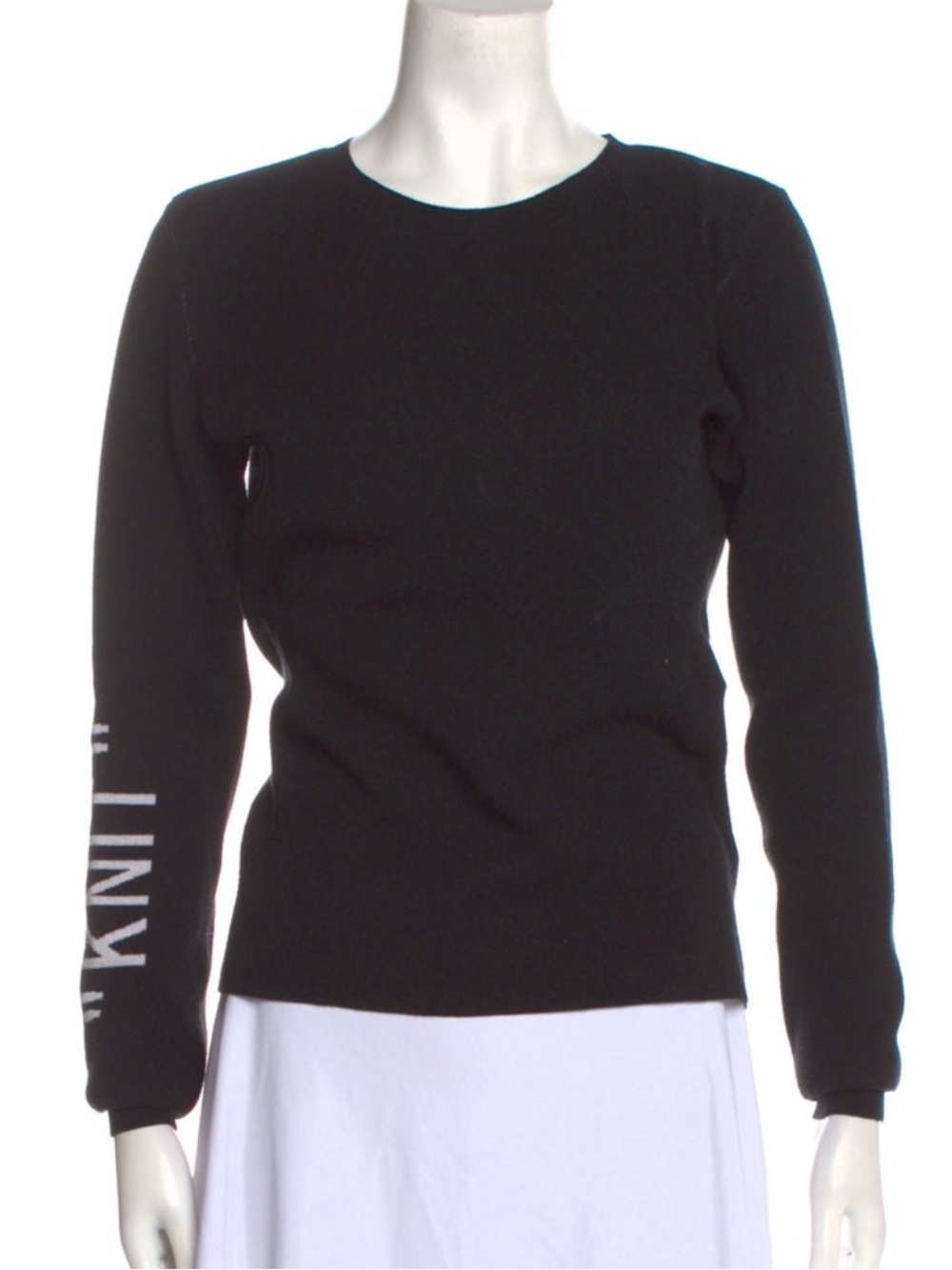 Off-White Long Sleeve Knit Sweater